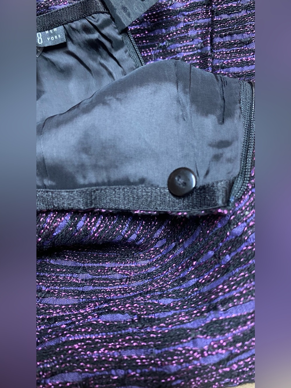 Lafayette 148 $268 New York Purple Heathered Knit Pencil Skirt NWT! - Picture 6 of 12